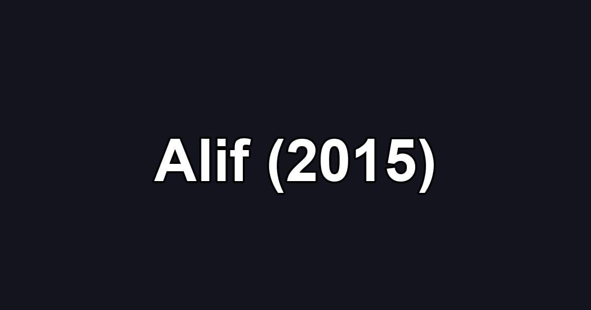 Alif (2015)
