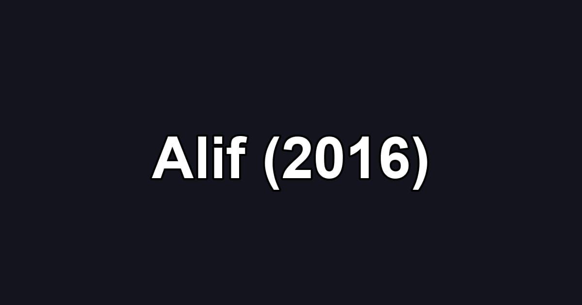 Alif (2016)