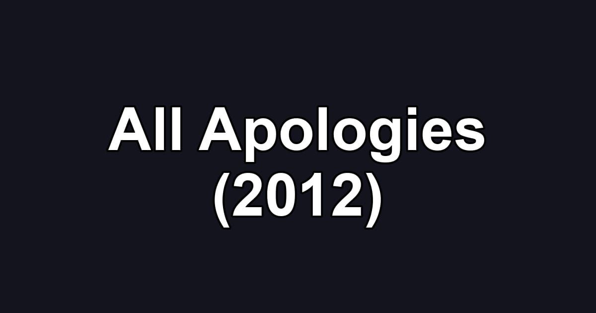 All Apologies (2012)