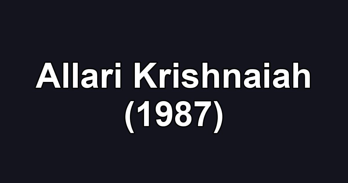 Allari Krishnaiah (1987)