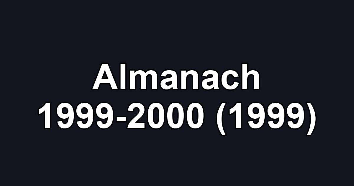Almanach 1999-2000 (1999)