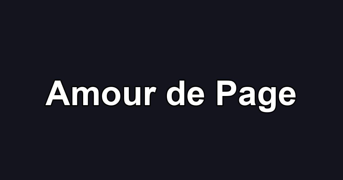 Amour de Page