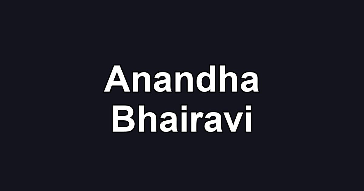 Anandha Bhairavi