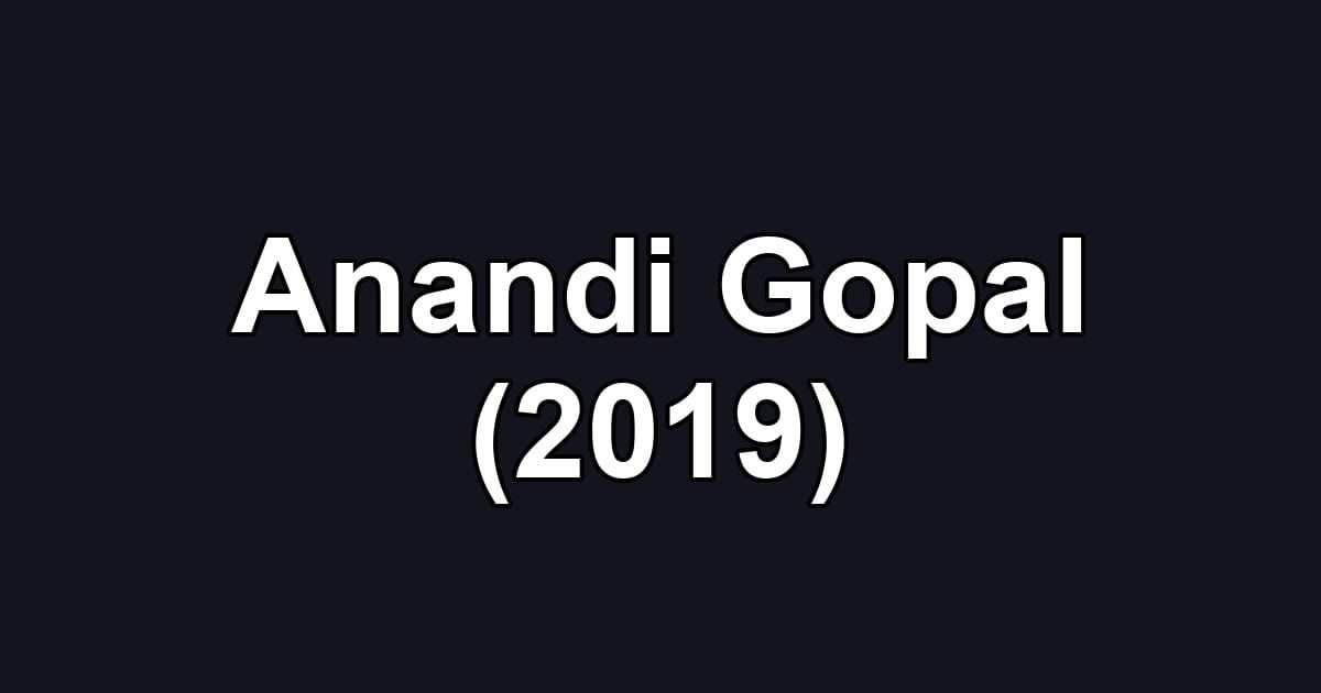 Anandi Gopal (2019)