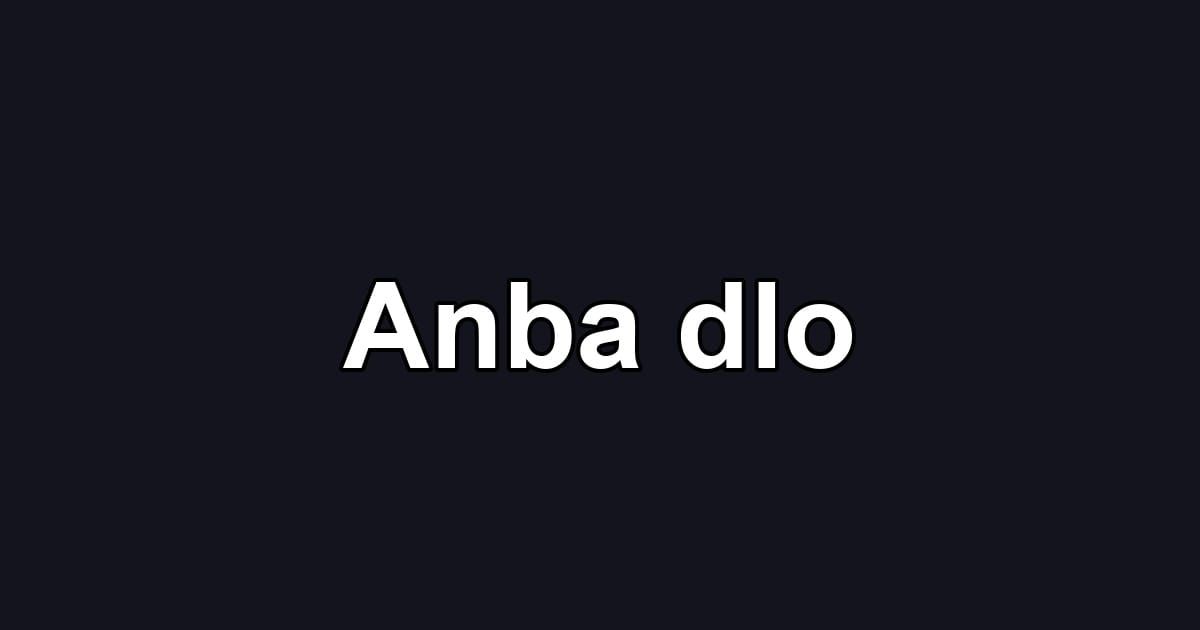 Anba dlo