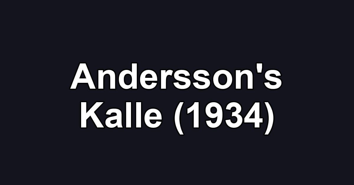 Andersson's Kalle (1934)
