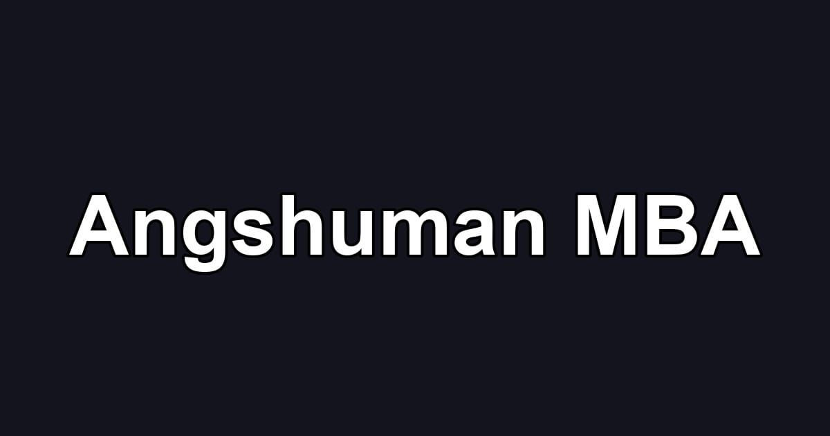 Angshuman MBA