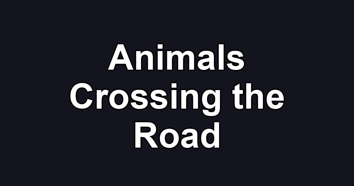 Animals Crossing the Road