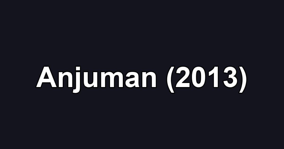 Anjuman (2013)