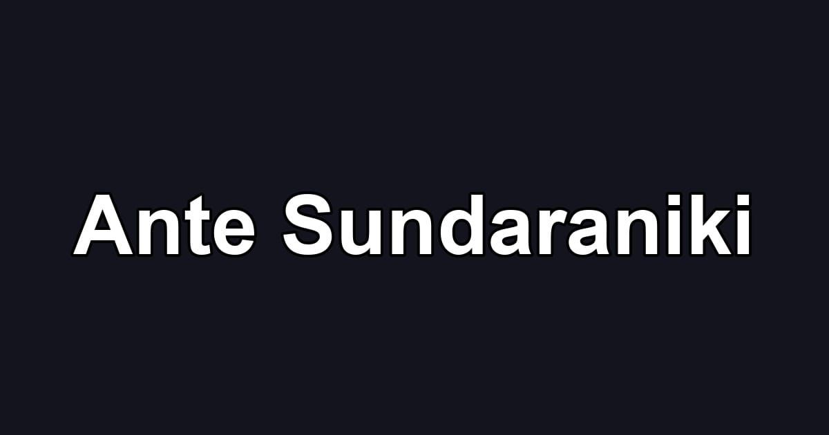 Ante Sundaraniki