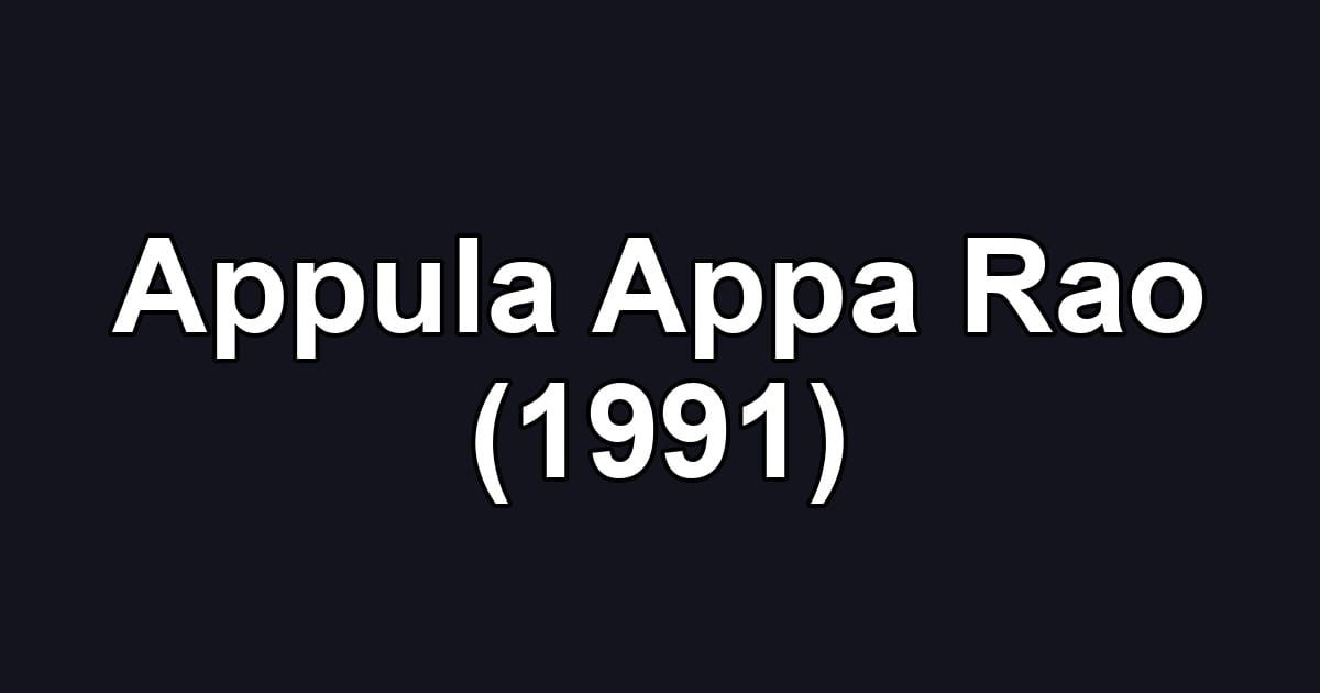 Appula Appa Rao (1991)