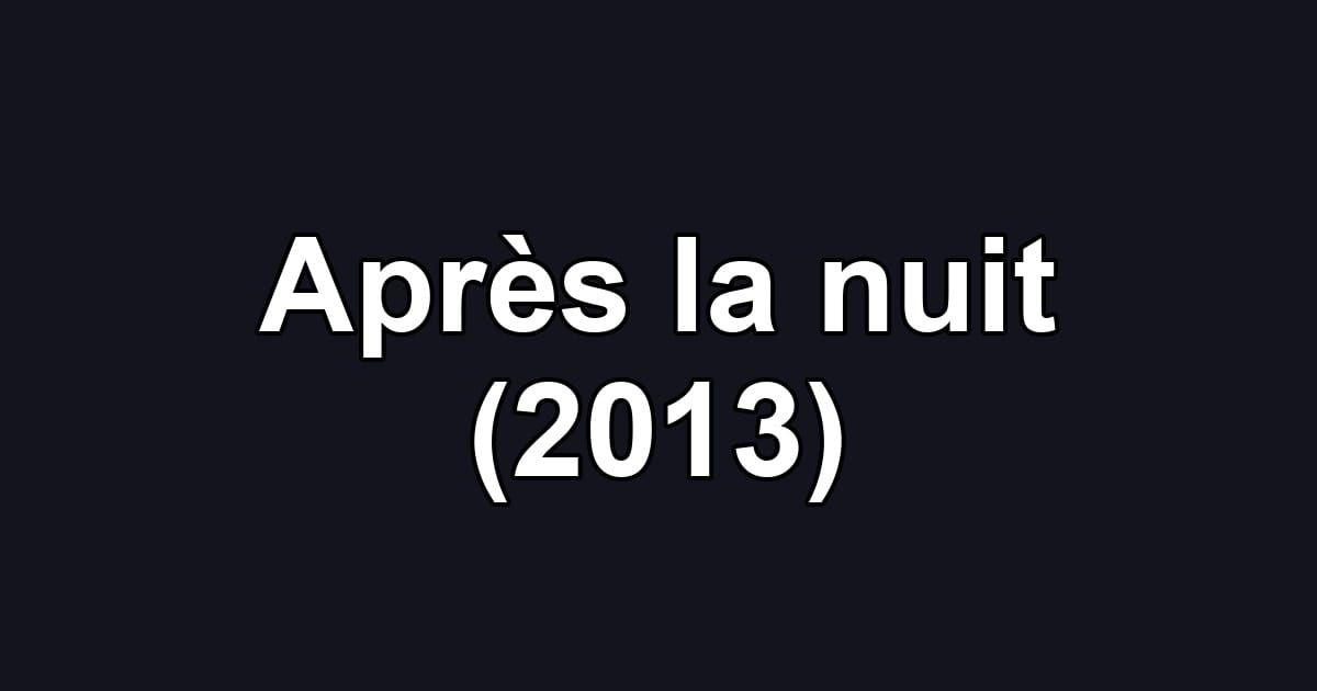 Après la nuit (2013)