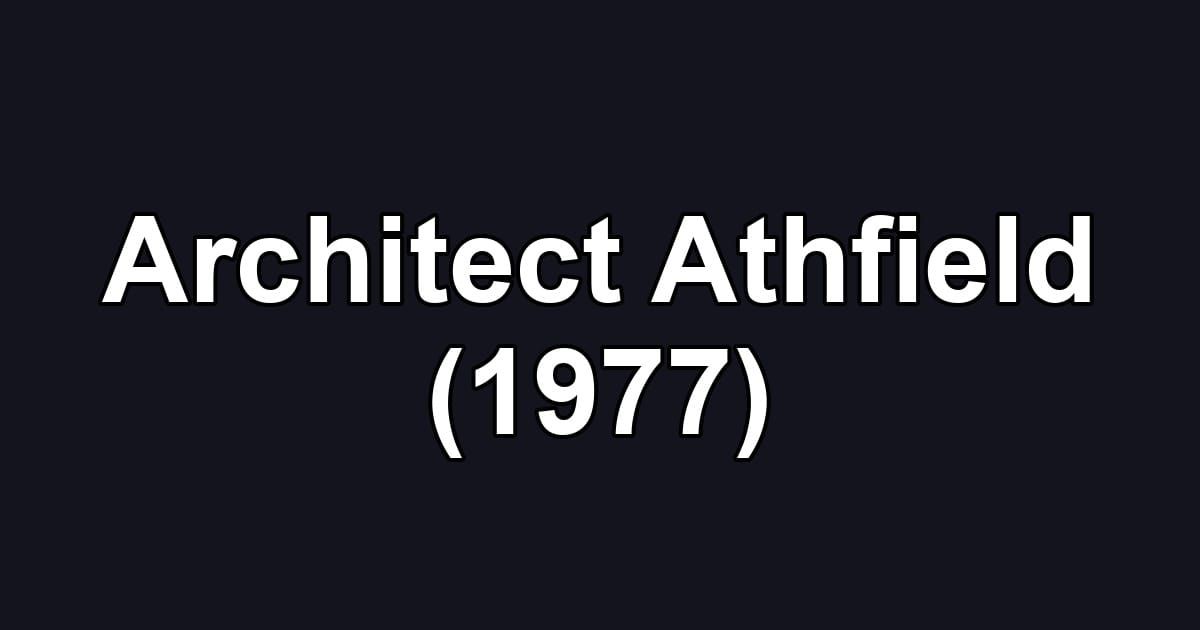 Architect Athfield (1977)