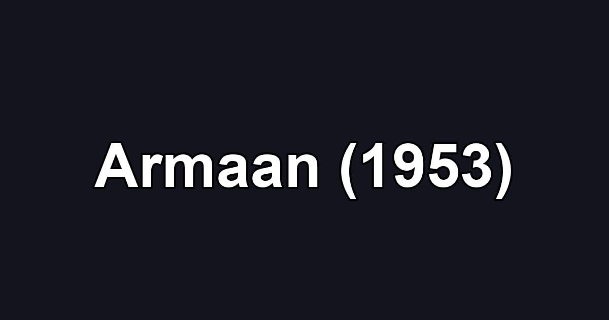 Armaan (1953)