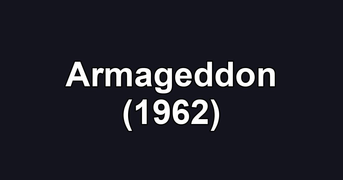Armageddon (1962)