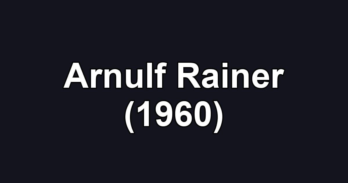 Arnulf Rainer (1960)