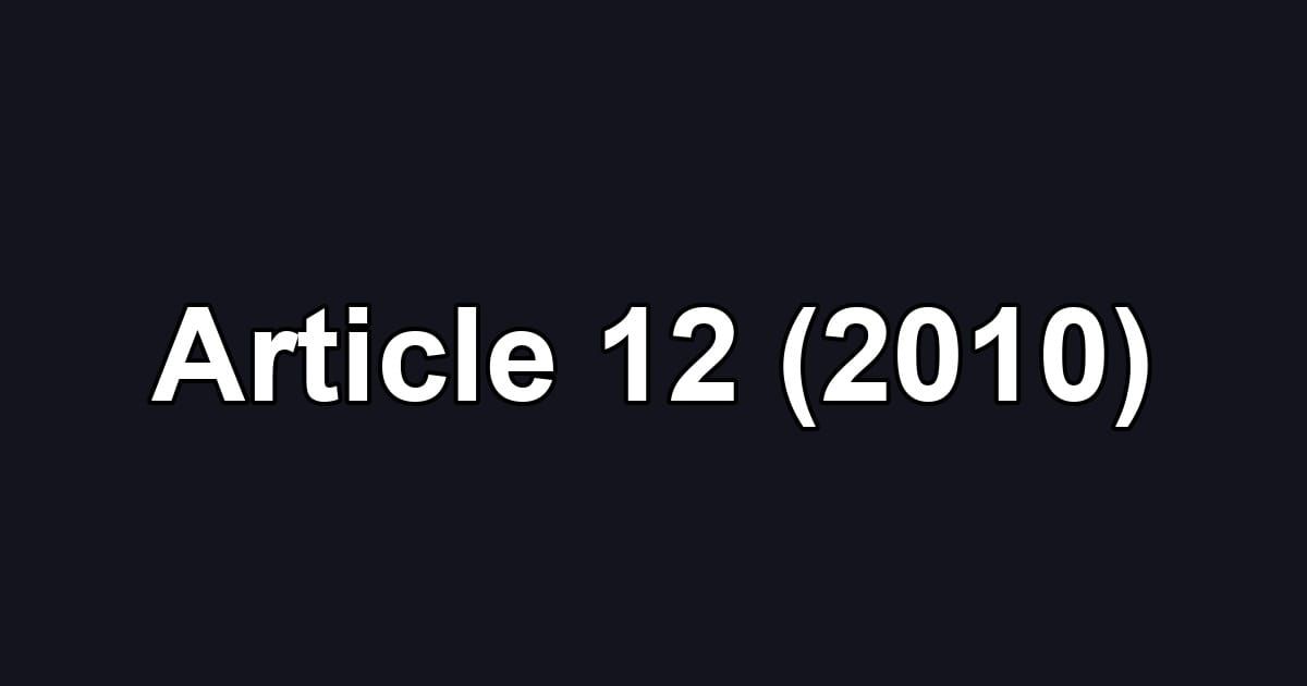 Article 12 (2010)
