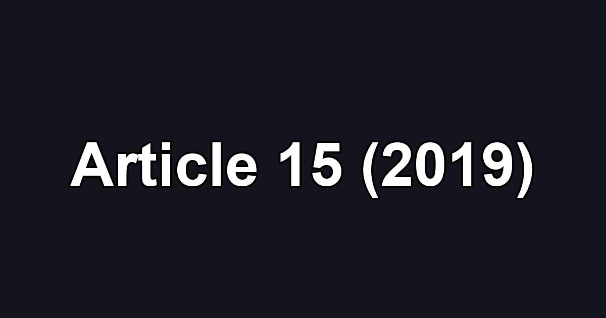 Article 15 (2019)