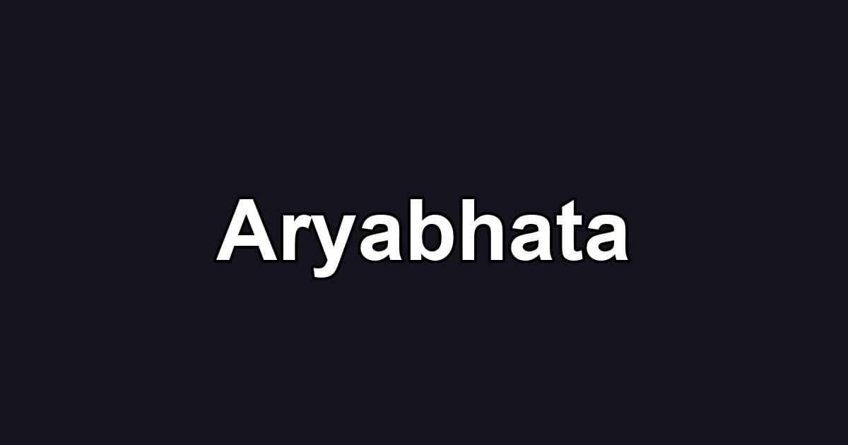 Aryabhata
