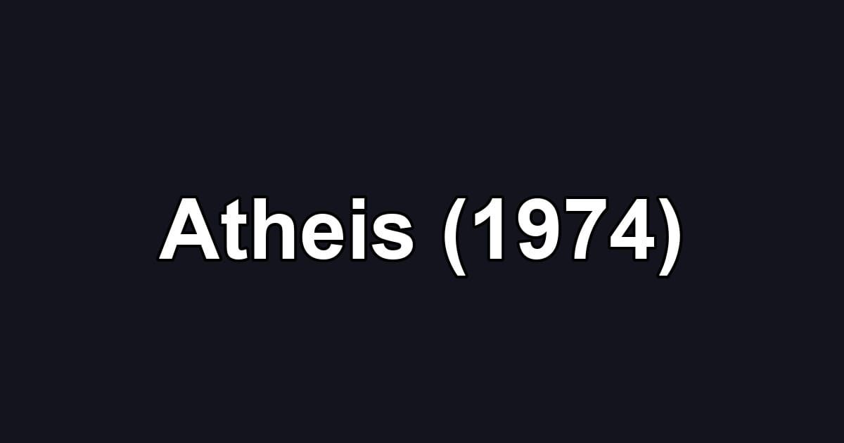 Atheis (1974)