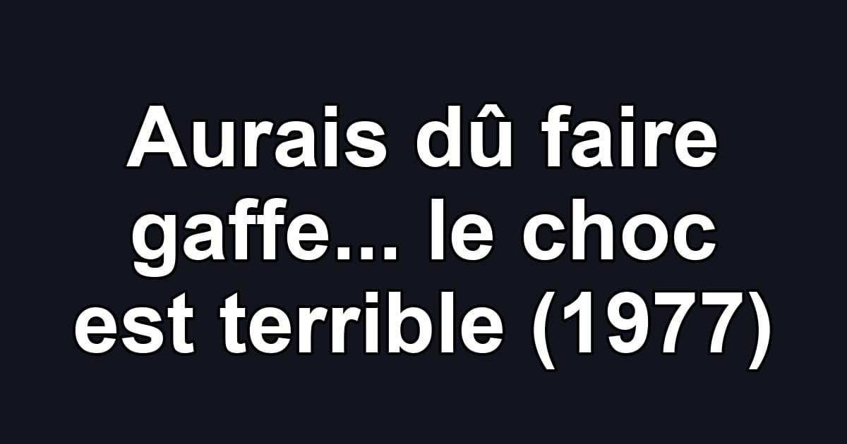 Aurais dû faire gaffe... le choc est terrible (1977)