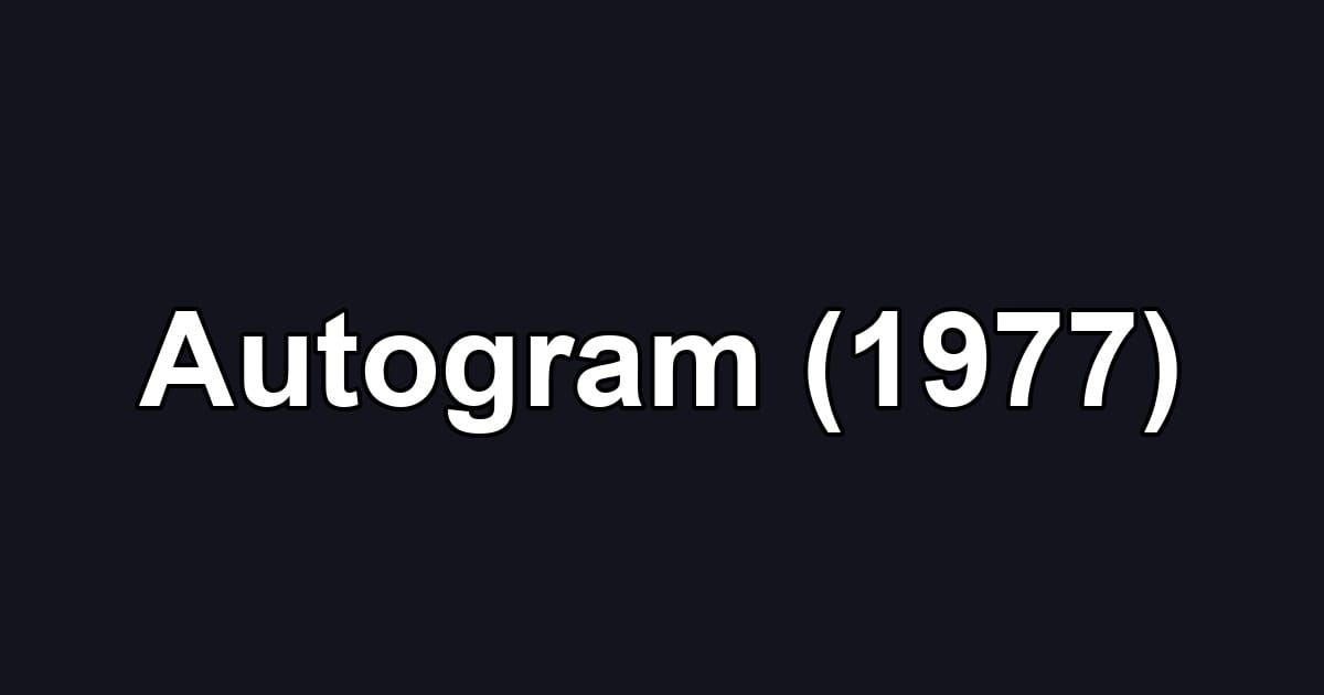 Autogram (1977)