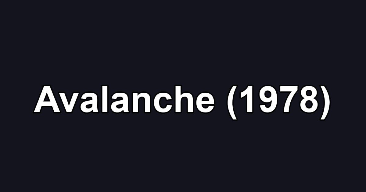 Avalanche (1978)
