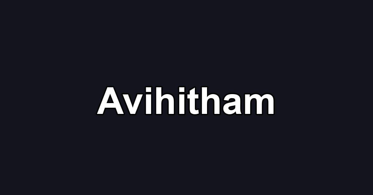 Avihitham