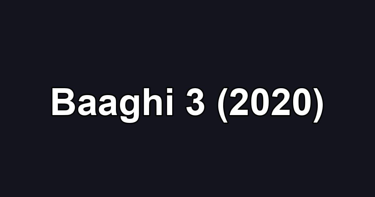 Baaghi 3 (2020)