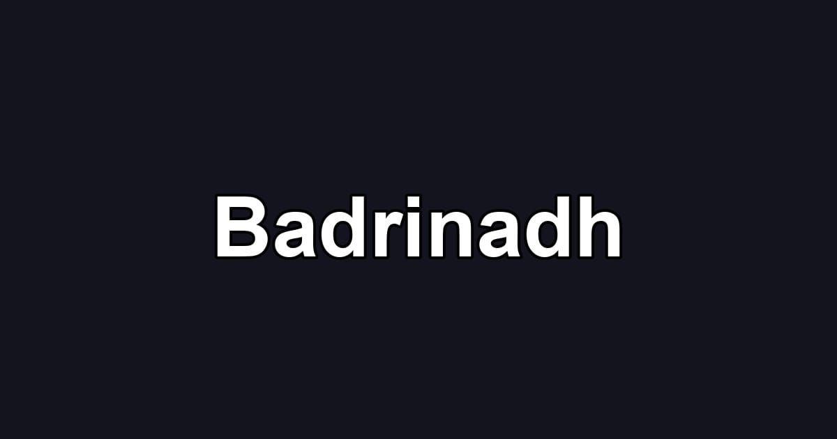 Badrinadh