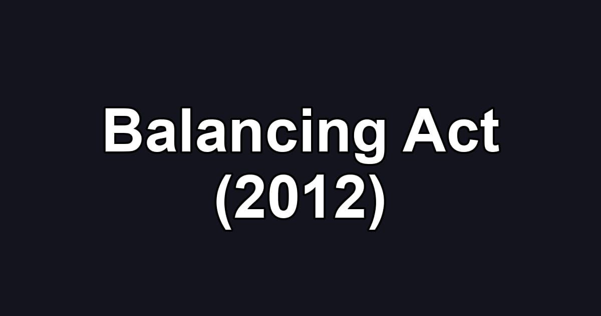 Balancing Act (2012)