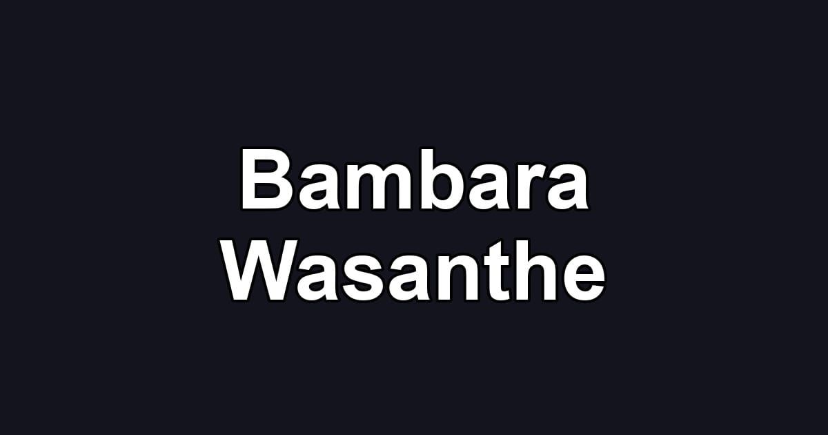 Bambara Wasanthe