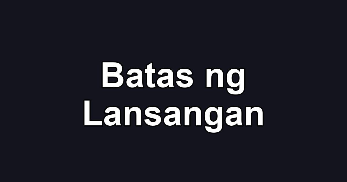 Batas ng Lansangan