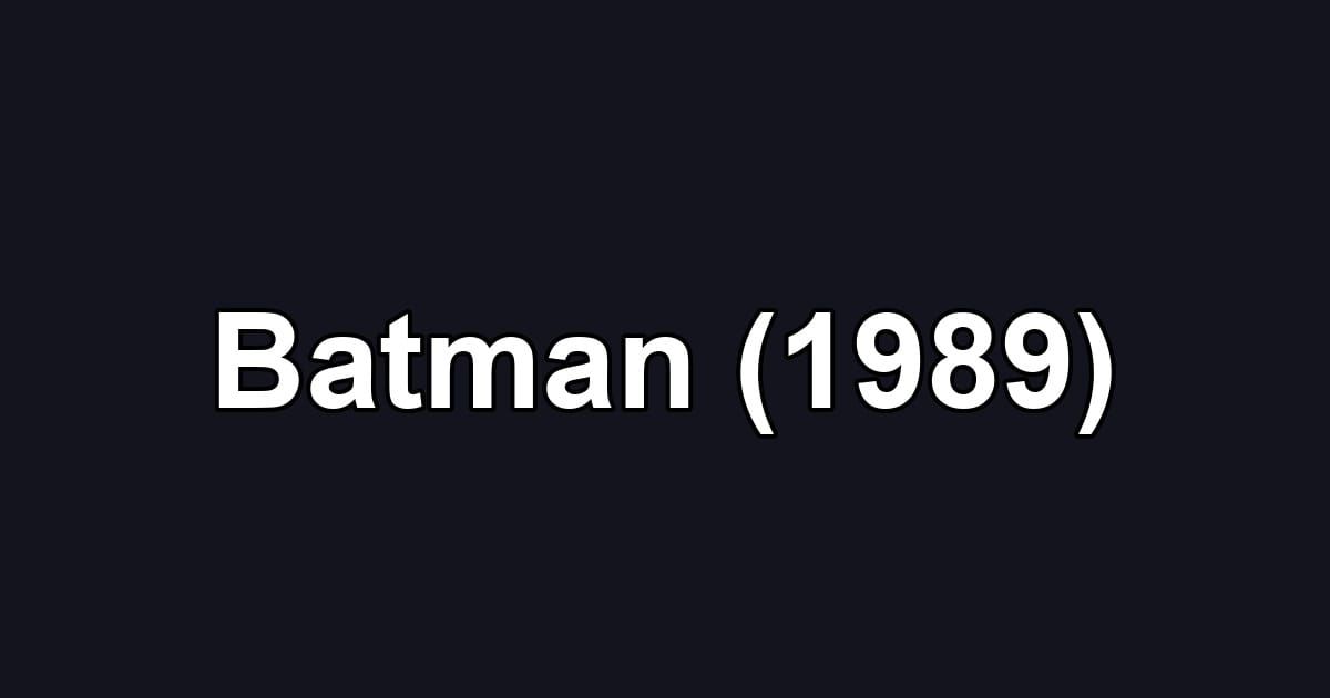 Batman (1989)