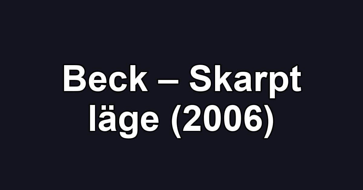 Beck – Skarpt läge (2006)