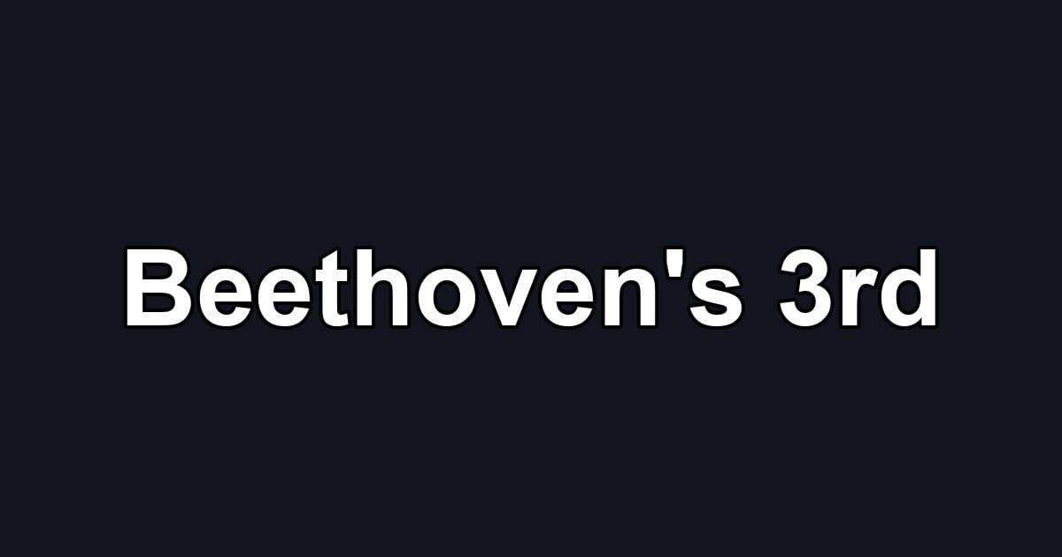 Beethoven's 3rd