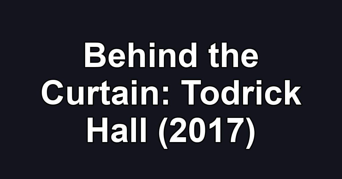 Behind the Curtain: Todrick Hall (2017)