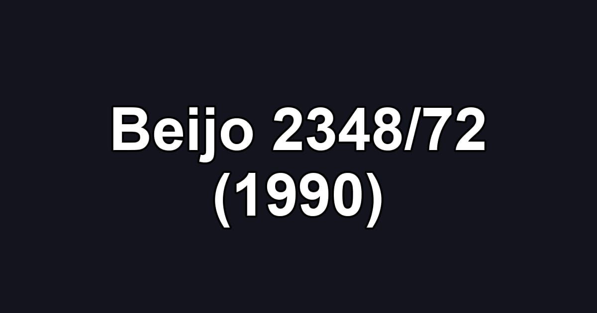 Beijo 2348/72 (1990)