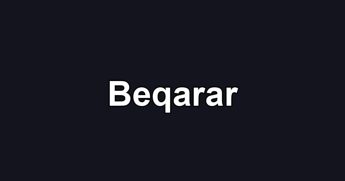 Beqarar
