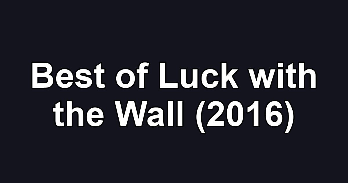 Best of Luck with the Wall (2016)