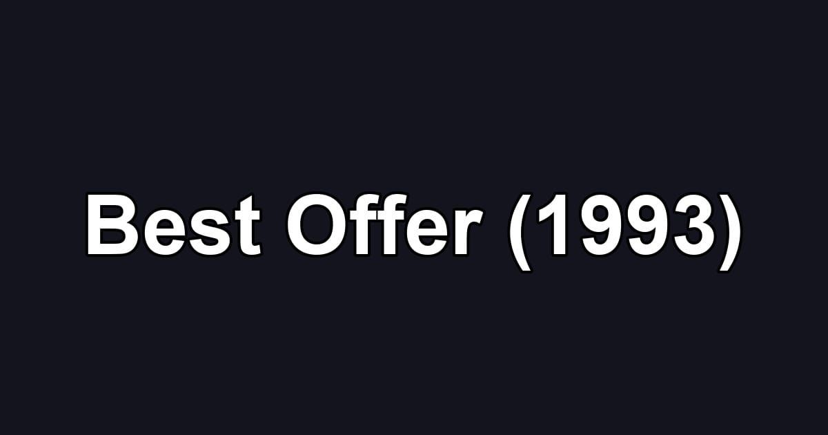 Best Offer (1993)