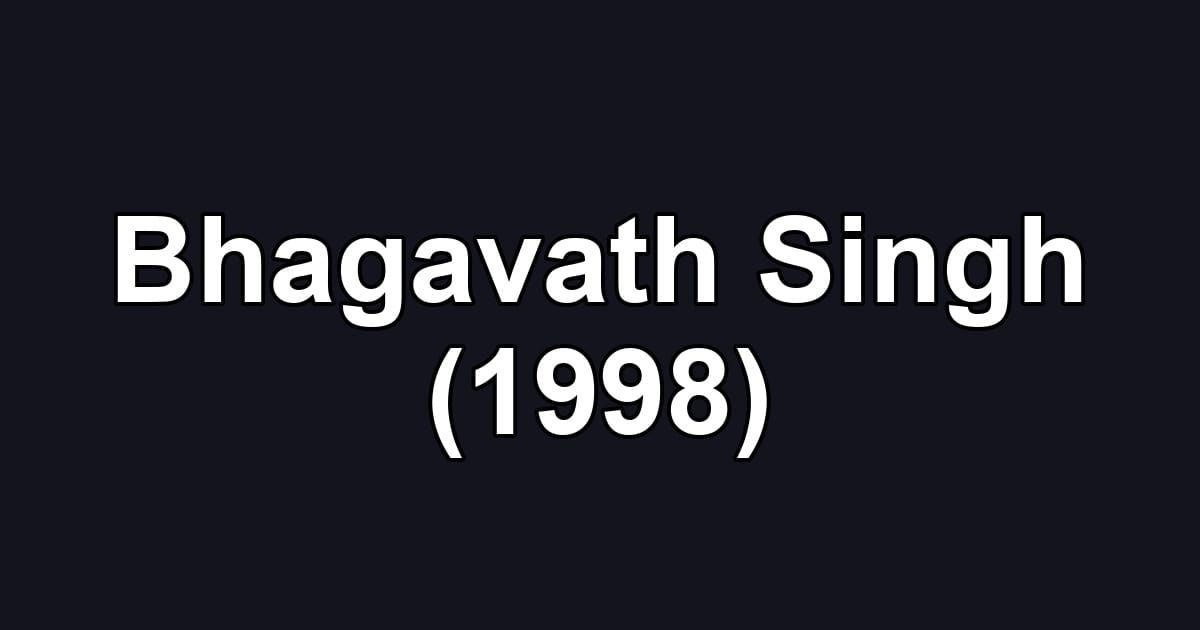 Bhagavath Singh (1998)