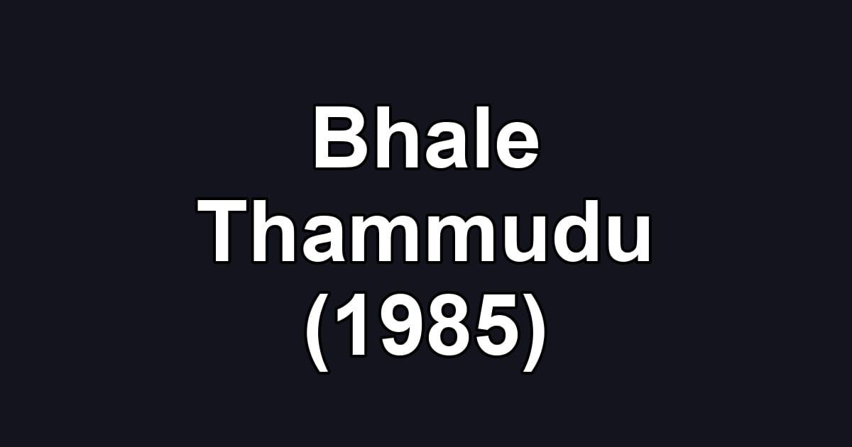 Bhale Thammudu (1985)