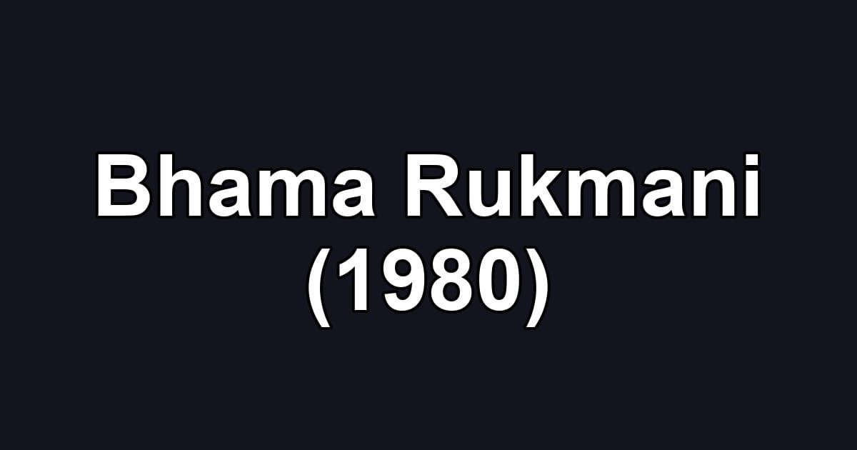 Bhama Rukmani (1980)