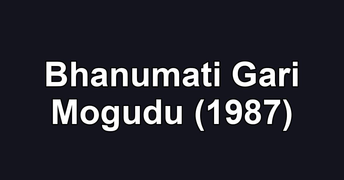Bhanumati Gari Mogudu (1987)
