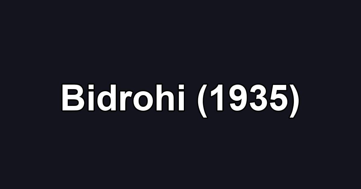Bidrohi (1935)