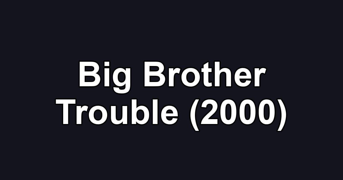 Big Brother Trouble (2000)