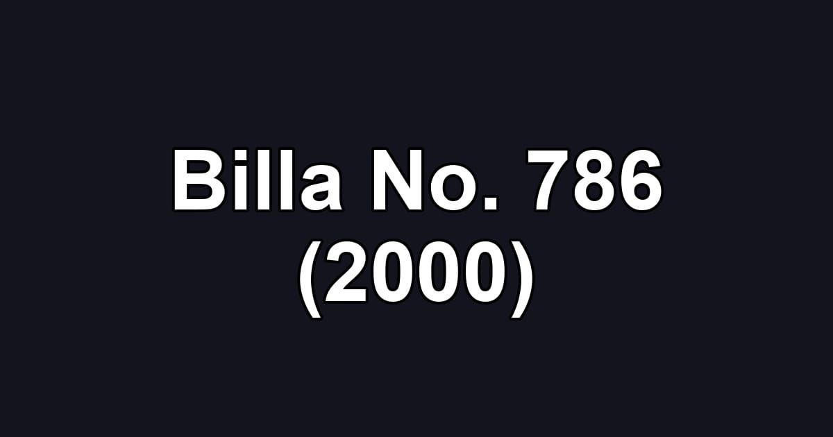 Billa No. 786 (2000)