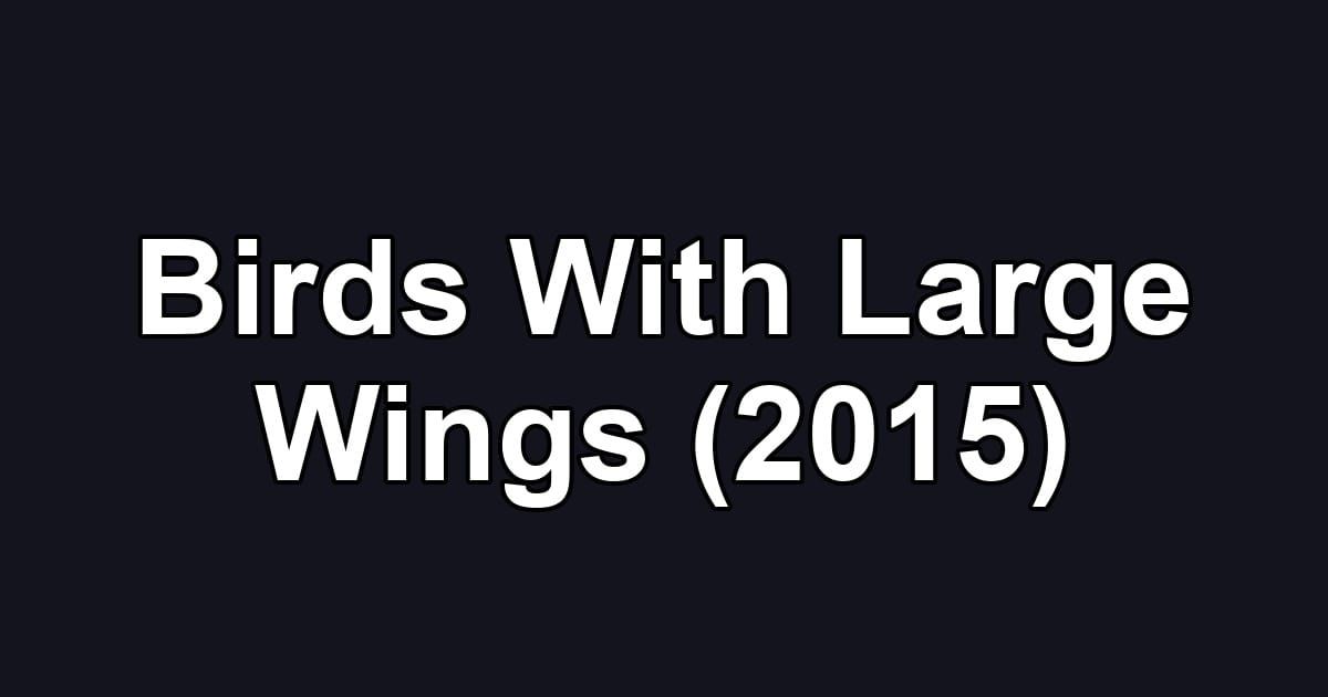 Birds With Large Wings (2015)