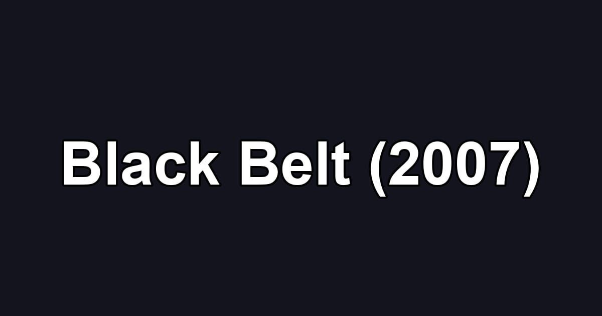 Black Belt (2007)